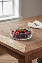 KRİSTAL DEKOR DANTEL KENAR EL İŞÇİLİĞİ CAM SOFRA SUNUM KASESİ