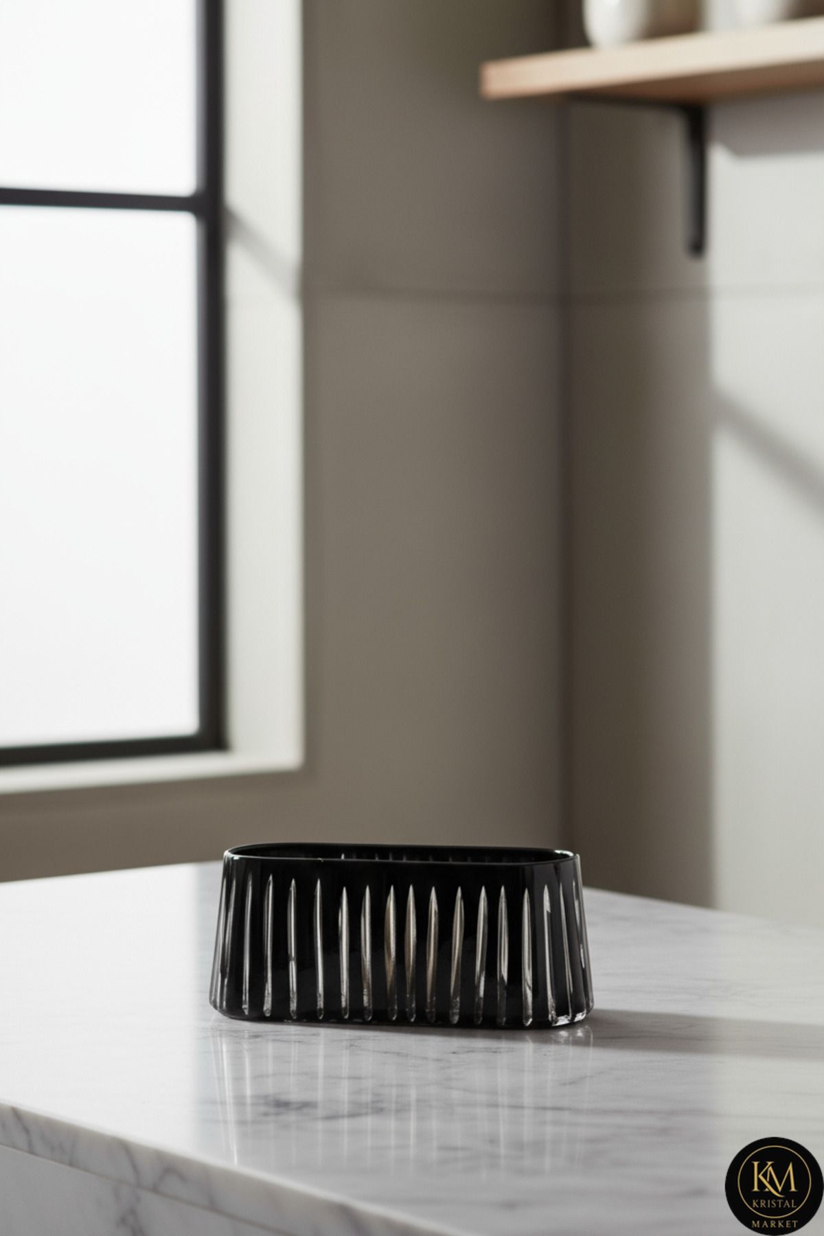 Roma vertical desen füme Lüks kesme kristal özel Gondol Ürün ana görseli