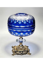 El Yapımı Kesme Kristal Royal Desen Dekoratif Sunumluk Kapalı Peçetelik Mumluk