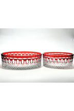 El İşçiliği Kesme kristal Royal Desen Lüks Meyvelik Sunumluk 25-19cm