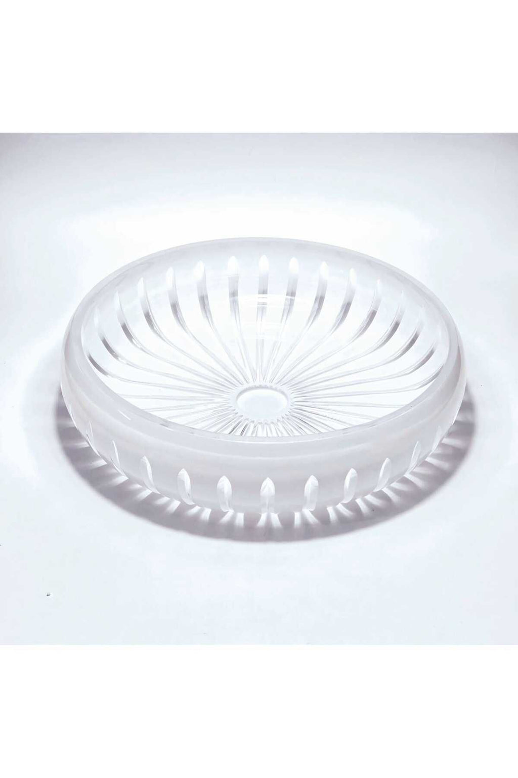 El YapımıKesme Kristal Vertical Desen 28 Cm Dekoratif Sunumluk Sofra Sunum Kasesi