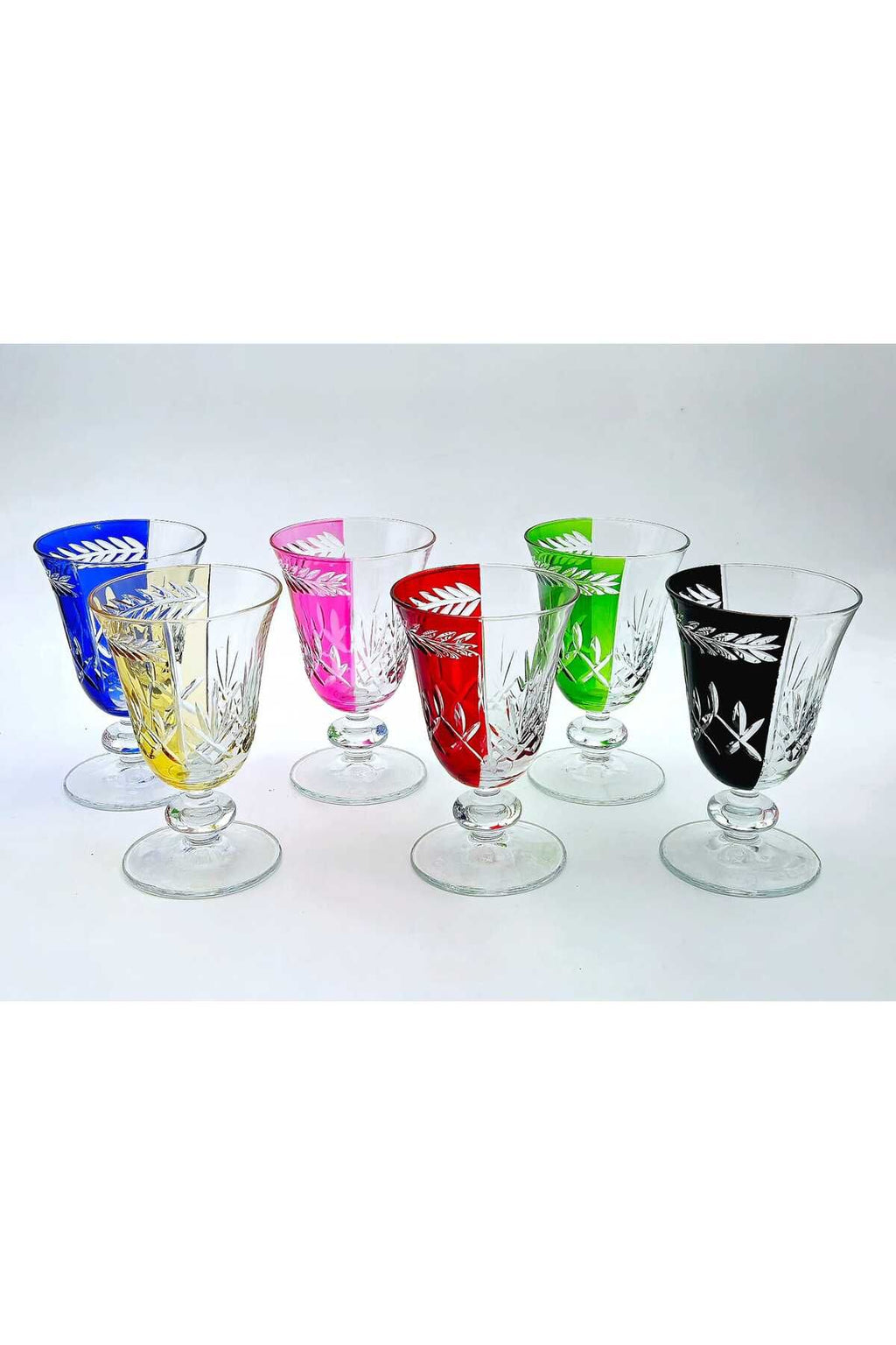 6'LI Kesme KRİSTAL EL işçiği LÜKS MEŞRUBAT BARDAĞI 200ml
