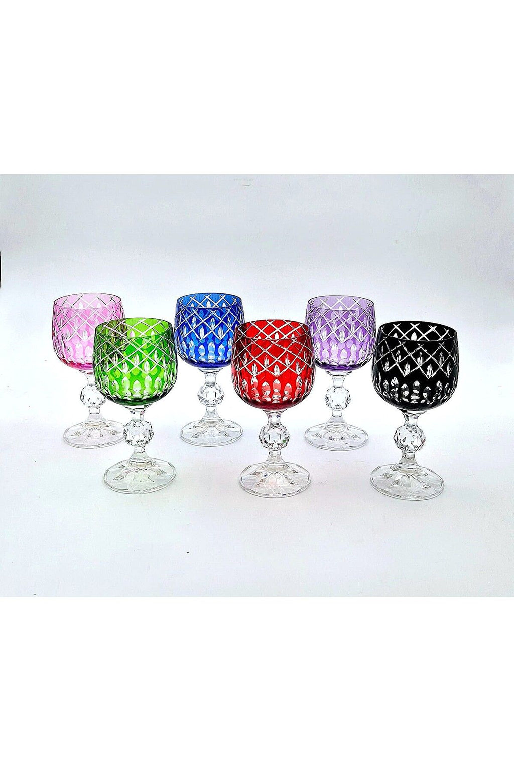 Bohemia Kristal Kahve Yanı Su Kadehi 6'lı 150ml Milas Desen