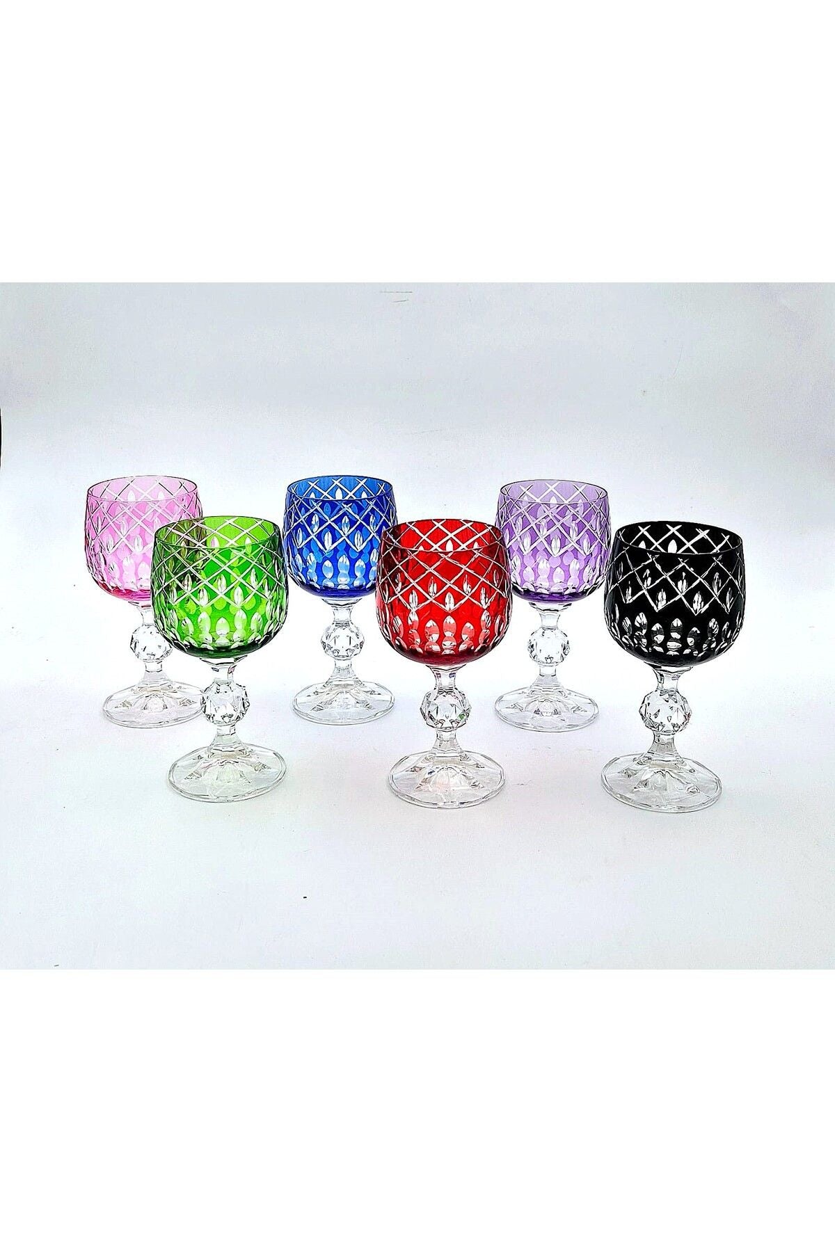 Bohemia Kristal Kahve Yanı Su Kadehi 6'lı 150ml Milas Desen