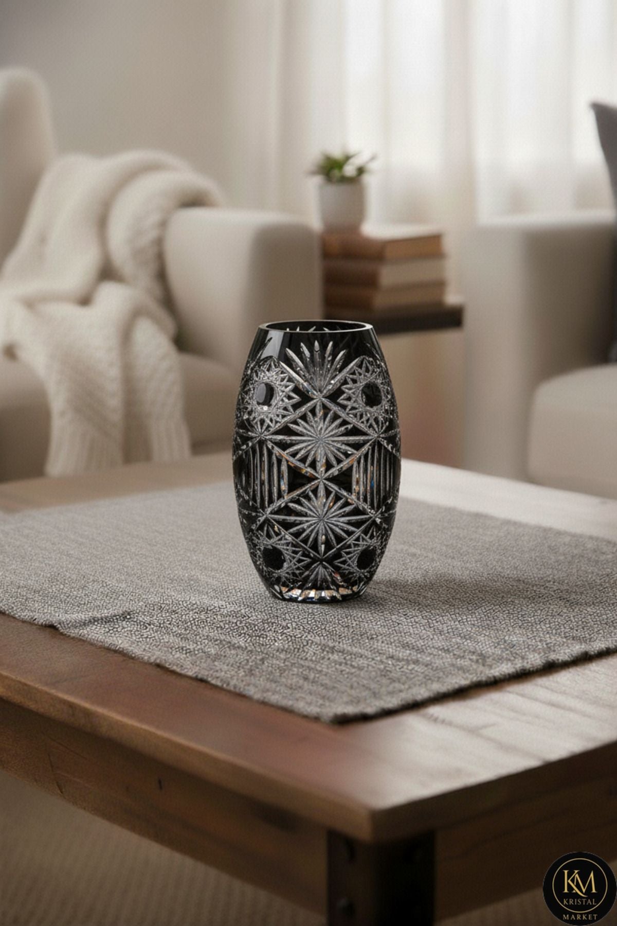 El Yapımı Kristal Avangart Vizyon 999 Lüks Dekoratif Vazo Ürün ana görseli