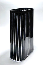 Roma vertical desen füme Lüks kesme kristal özel vazo