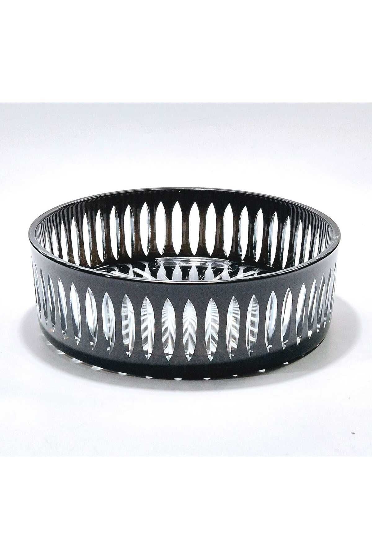 25cm Kristal Kesme Dekor Sofra Kasesi Meyvelik 25cm