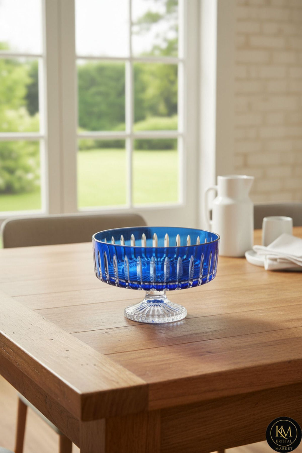 KRİSTAL KESME DEKOR SOFRA KASE SUNUMLUK MEYVELİK 25CM