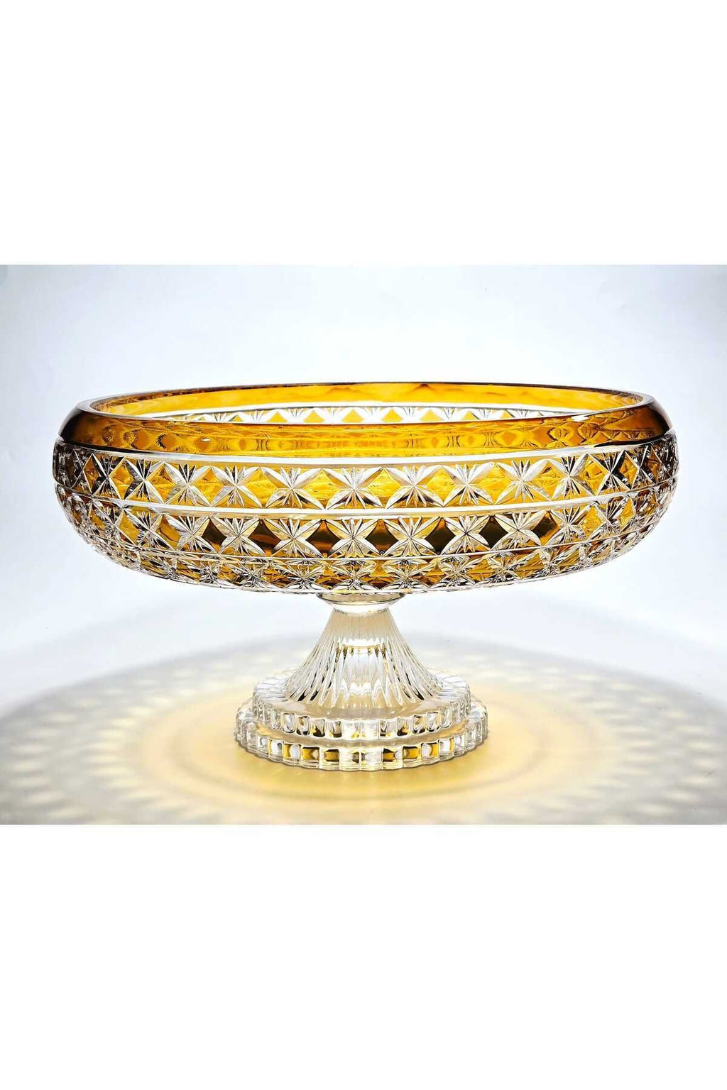 El Yapımı Kristal Desenli 28 Cm Dekoratif Sunumluk Sofra Sunum Kasesi