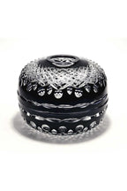 El Yapımı Kesme Kristal Royal Desen Dekoratif Sunumluk Kapalı Peçetelik Mumluk