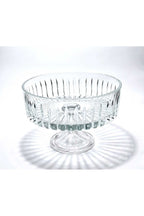 Kristal Kesme Dekor Sofra Kase Sunumluk Meyvelik 25cm Vertical Desen