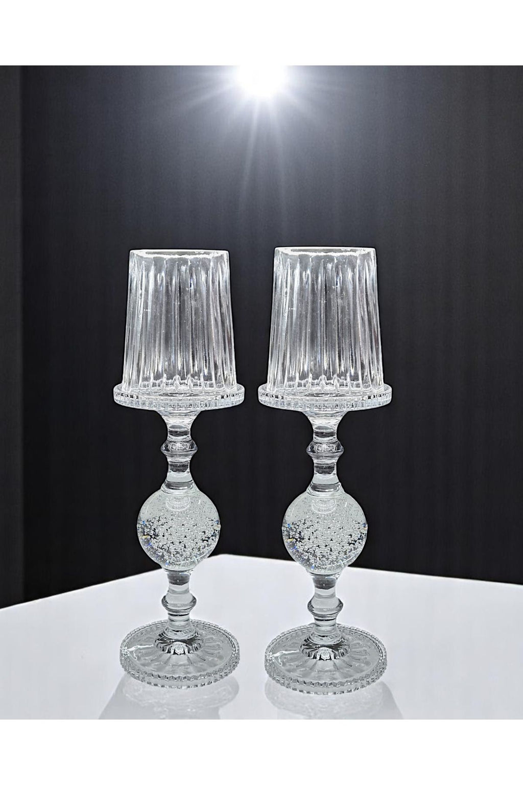 El Yapımı Kristal Vintage Dekoratif Mumluk