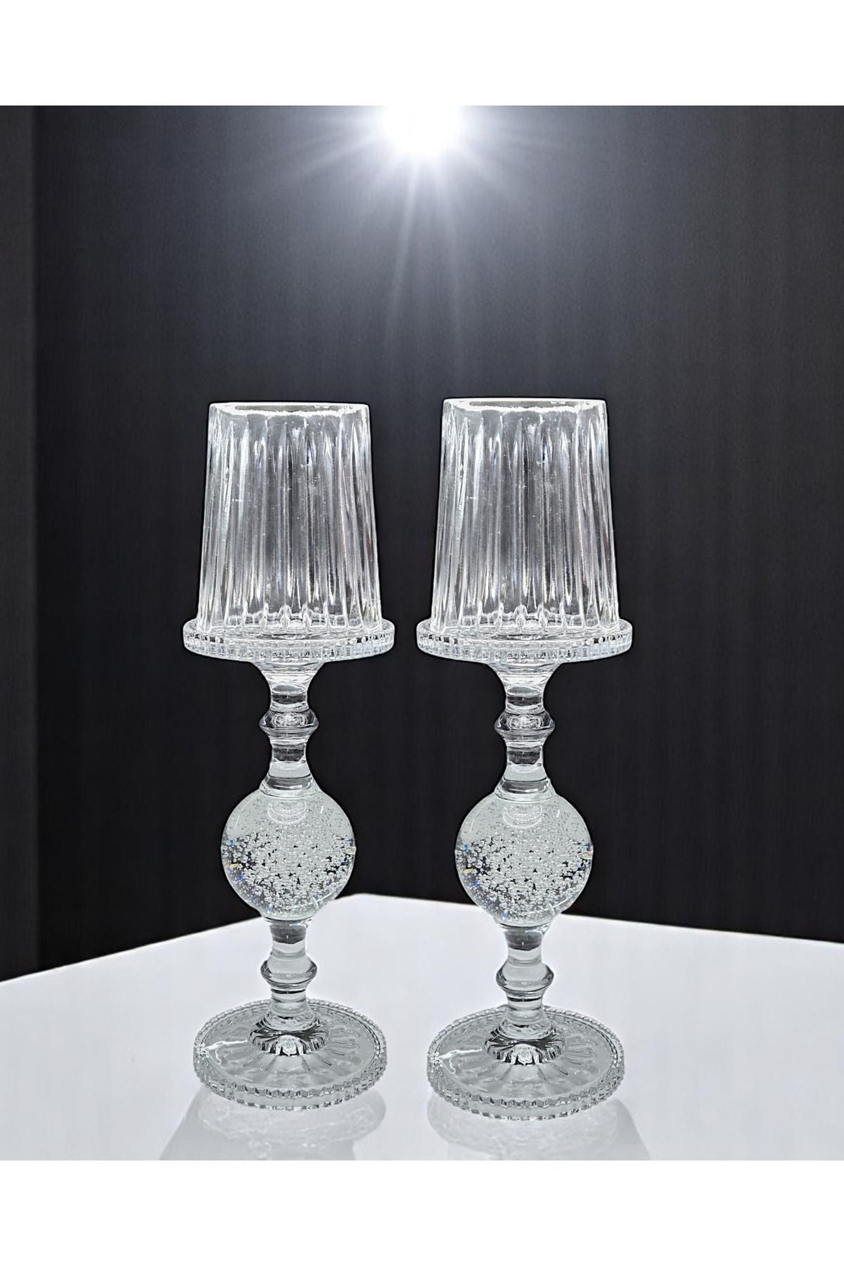El Yapımı Kristal Vintage Dekoratif Mumluk