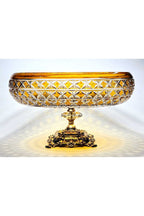 El Yapımı Kristal Desenli 28 Cm Dekoratif Sunumluk Sofra Sunum Kasesi