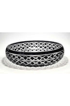 El Yapımı Kristal Bodrum Oval Desen 28 Cm Dekoratif Sunumluk Sofra Sunum Kasesi