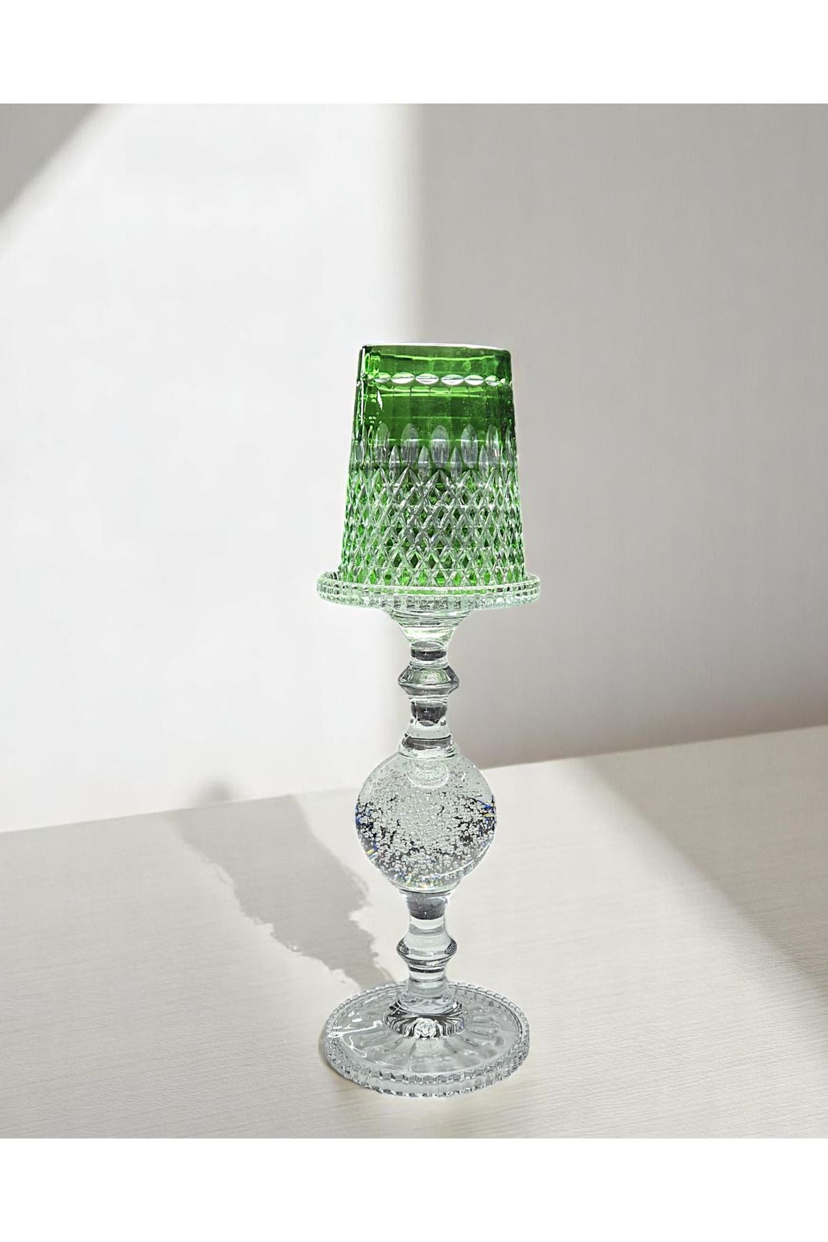 El Yapımı Kristal Vintage Dekoratif Mumluk