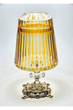 El Yapımı Kesme Kristal Merkür Vertical Desen Dekoratif Sunumluk Kapaklı Peçetelik Mumluk