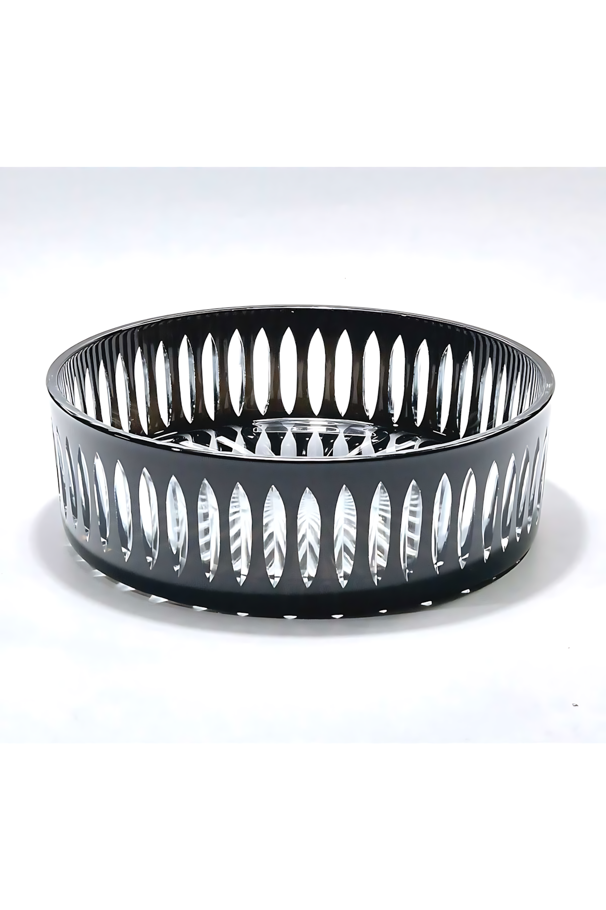 Kristal 25cm Kesme Dekor Sofra Kasesi Meyvelik Kristal Ev ve Sofra Aksesuarı