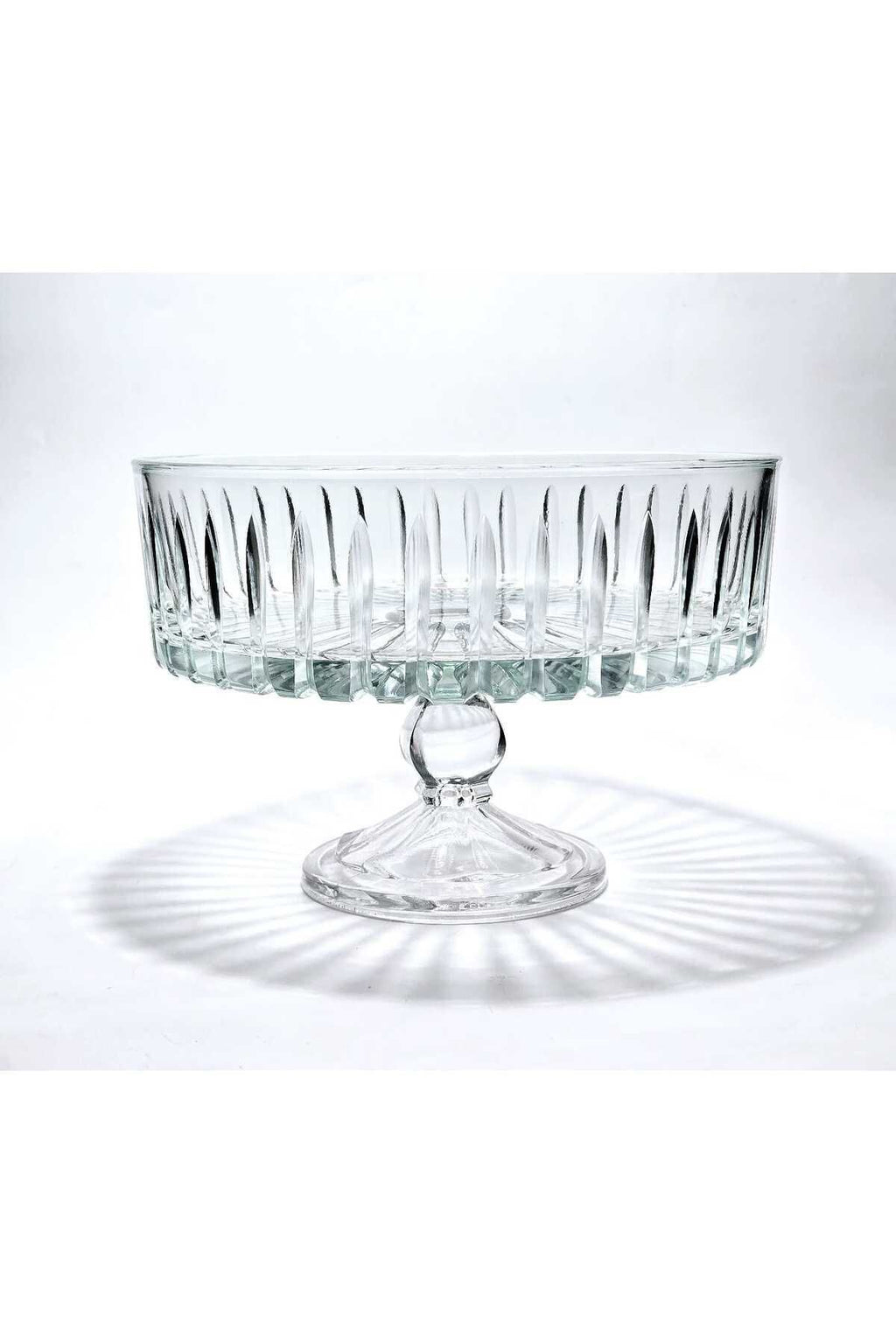 Kristal Kesme Dekor Sofra Kase Sunumluk Meyvelik 25cm Vertical Desen