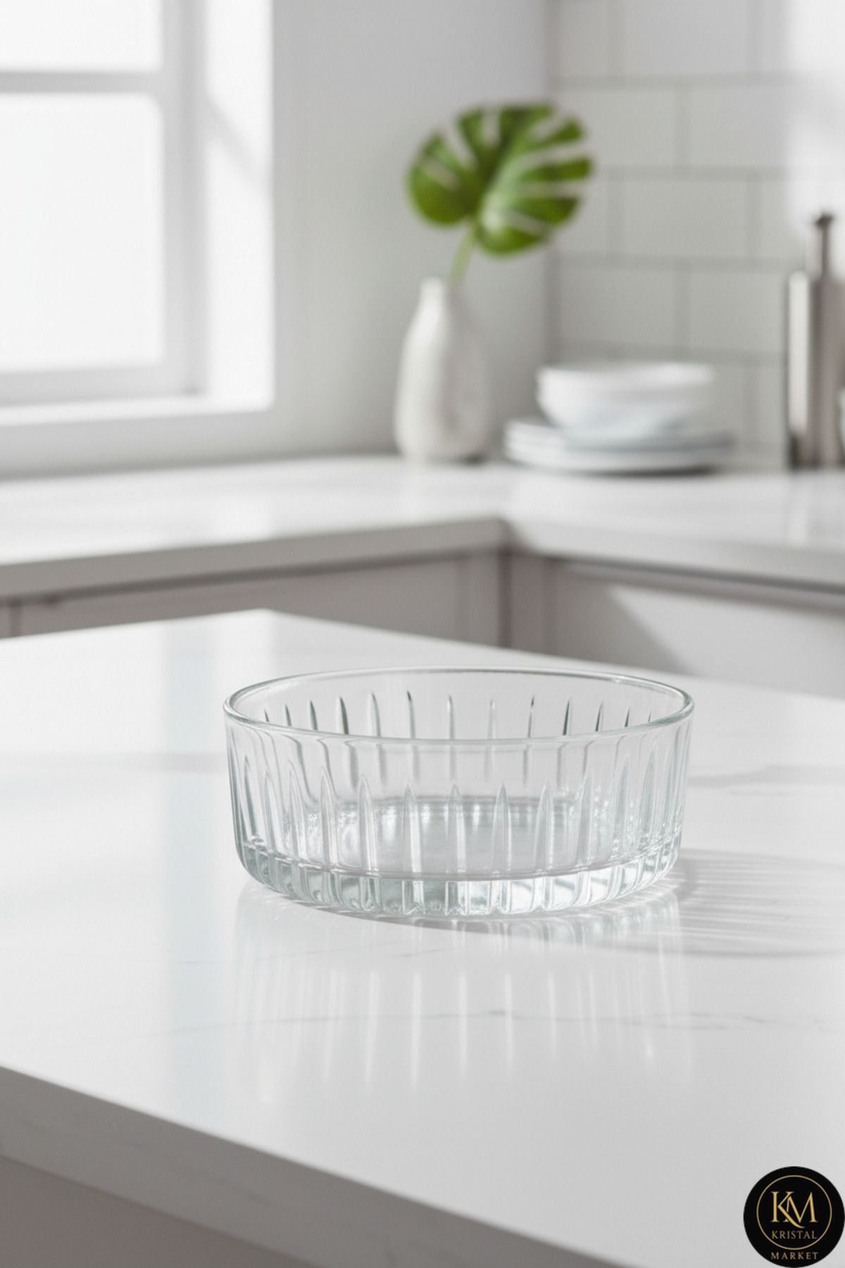 KESME KRİSTAL DEKOR 25 CM CAM KASE Ürün ana görseli