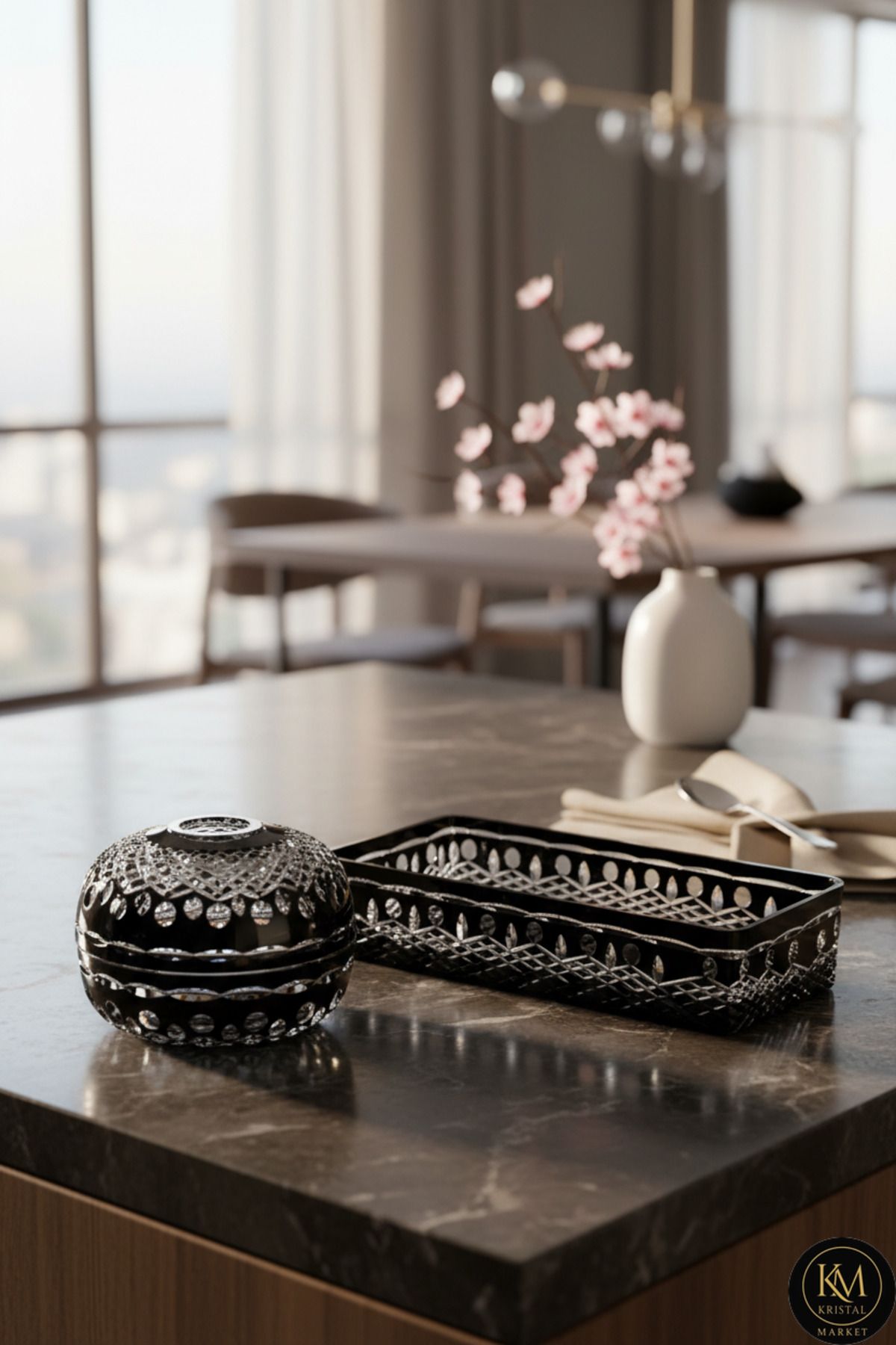 Kristal Dekor 2'li Sofra Seti Ürün ana görseli