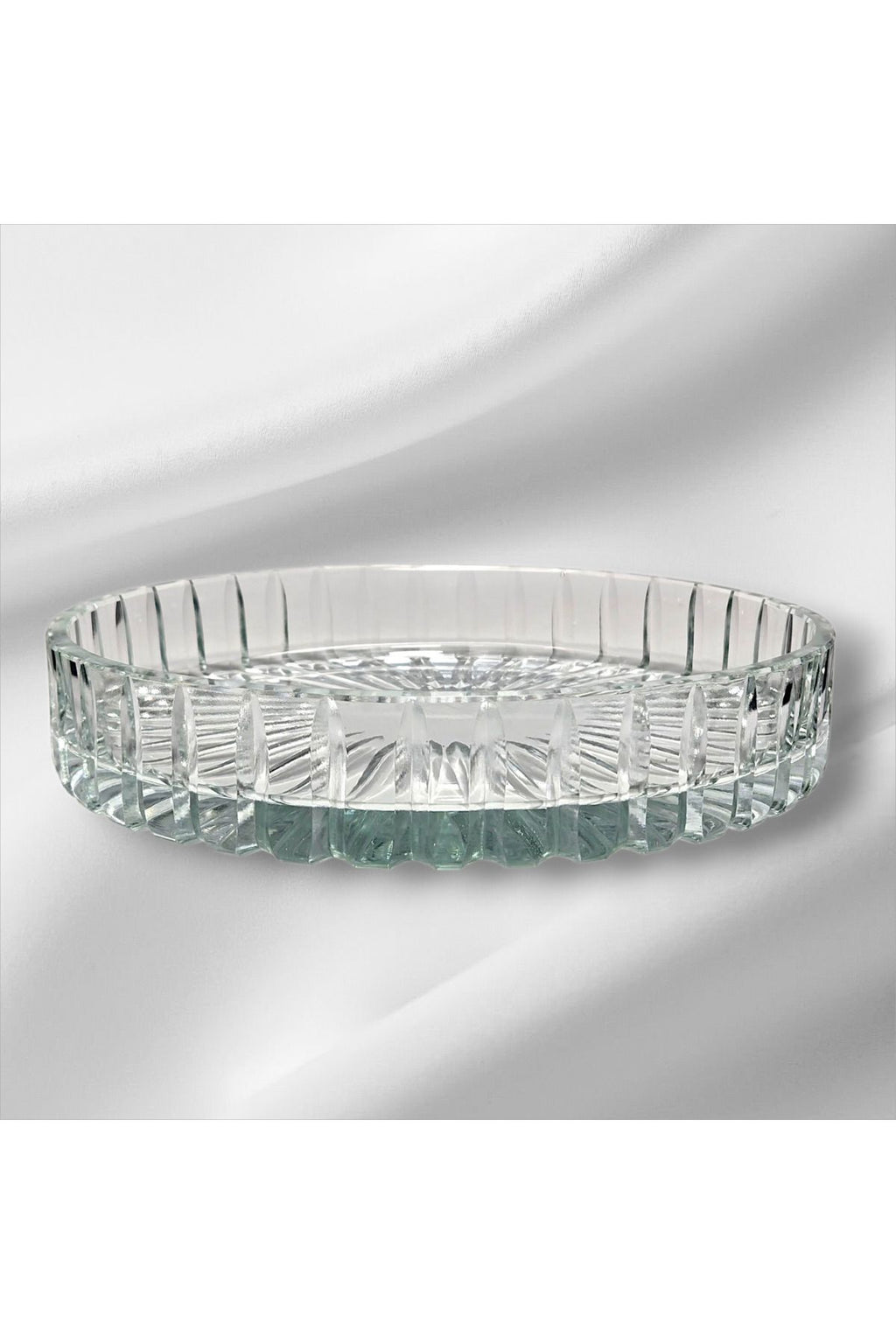 El Yapımı Kristal Vertical Kesim 25 Cm Dekoratif Sunumluk Kase