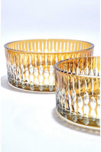 El Yapımı Kristal Desenli Damla Lüks Dekoratif Sunumluk Kase Set 2'li