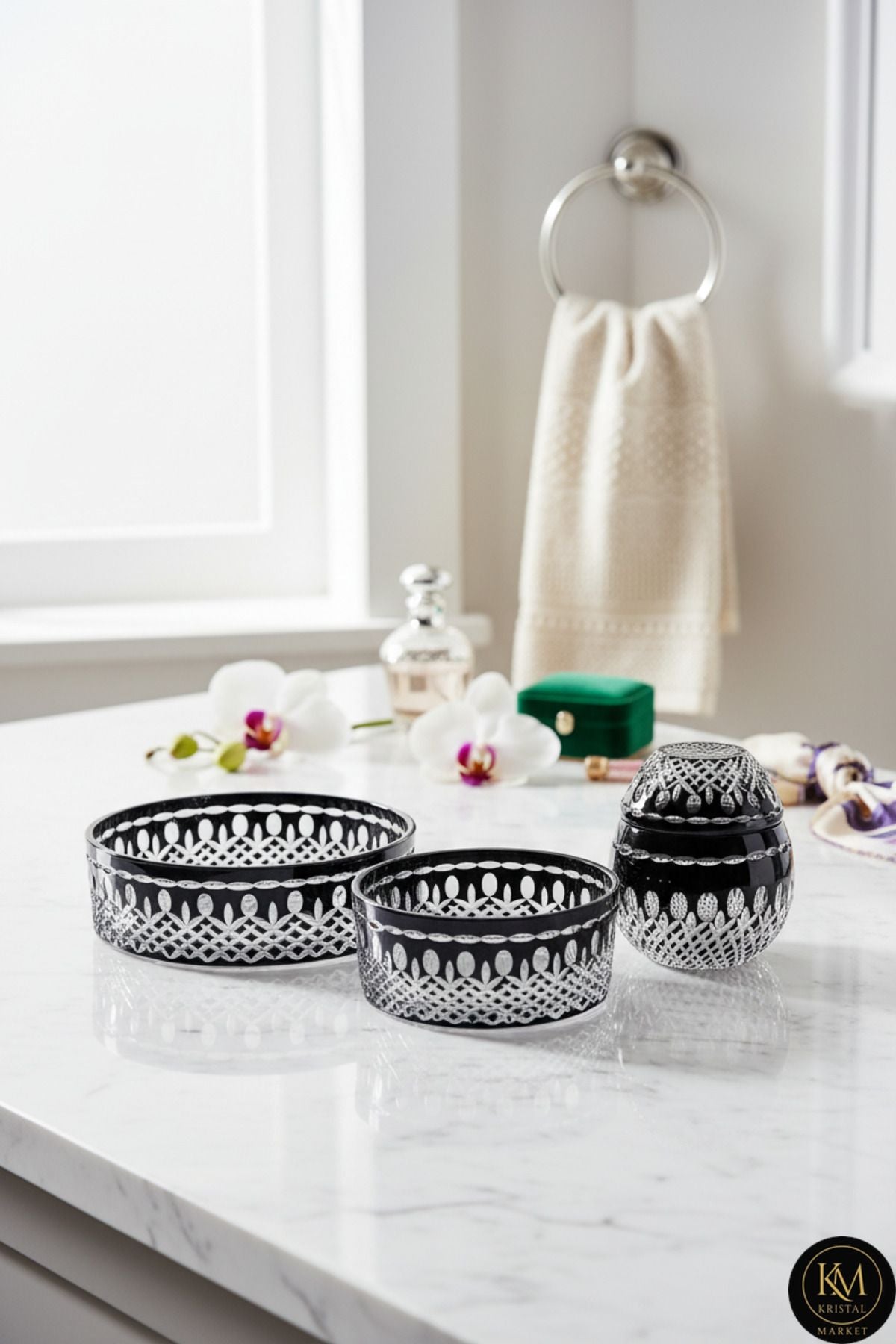 KESME KRİSTAL EL İŞÇİLŞİĞİ SOFRA SUNUM SETİ Ürün ana görseli