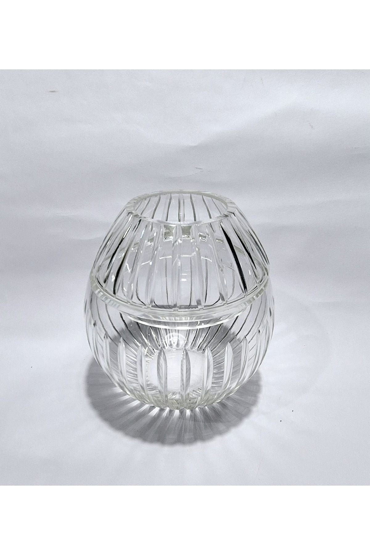 KESME KRİSTAL EL İŞÇİLİĞİ BÜYÜK BOY CAM Peçetelik Mumluk Ürün ikincil görseli