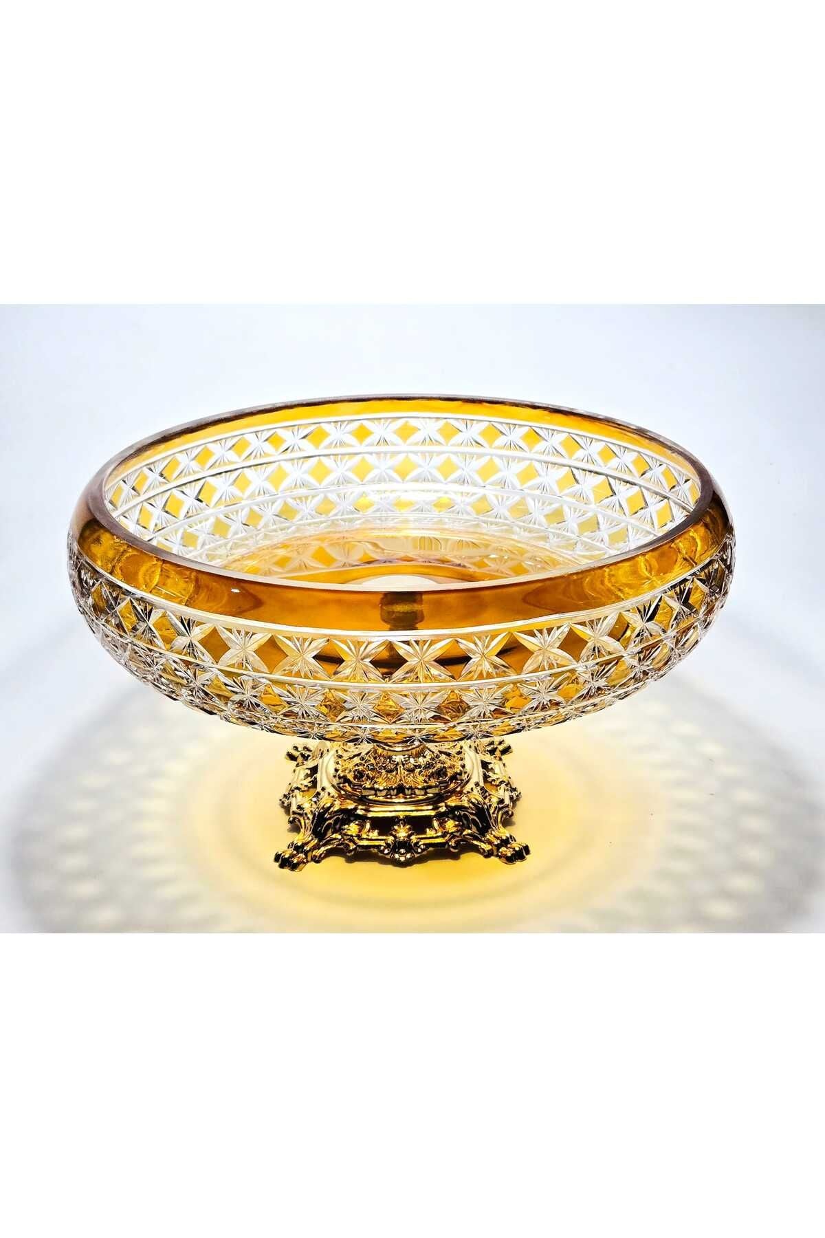 El Yapımı Kristal Desenli 28 Cm Dekoratif Sunumluk Sofra Sunum Kasesi Ürün ana görseli