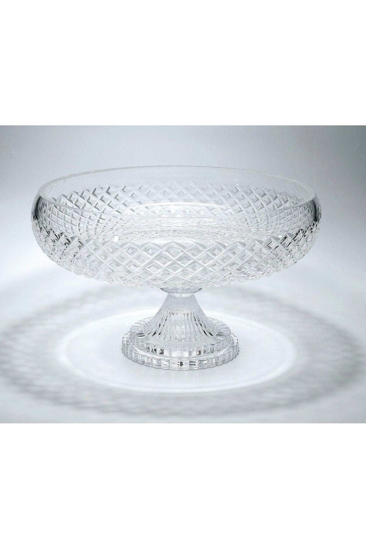 28CM Karizma Ayaklı Meyvelik Sunumluk Lüks Kesme Kristal