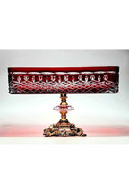 El Yapımı Kristal Royal Desenli Baton Dekoratif Sunumluk Sofra Sunum Kasesi