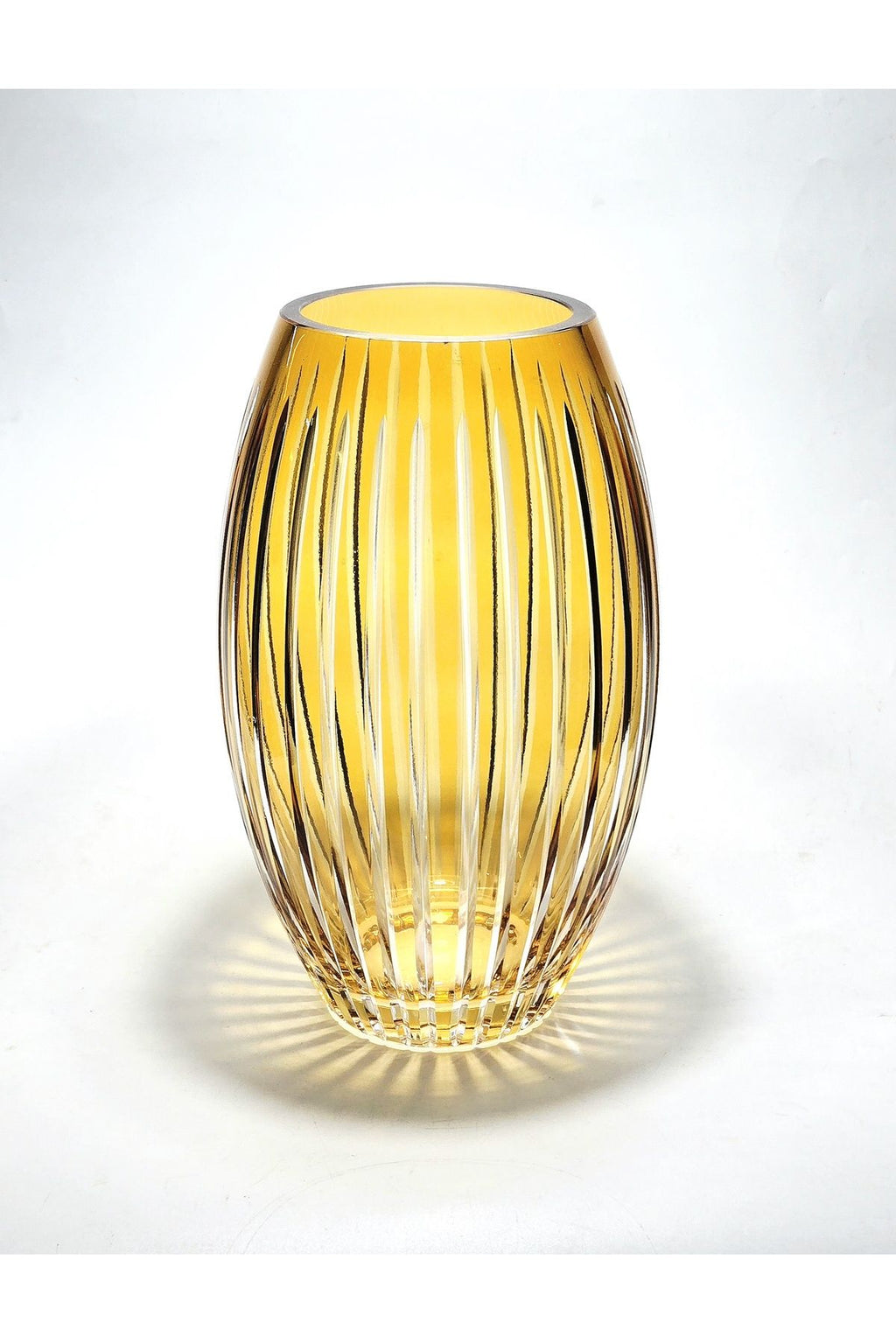 El İşçiliği Kesme kristal Vertical Desen Büyük Vazo