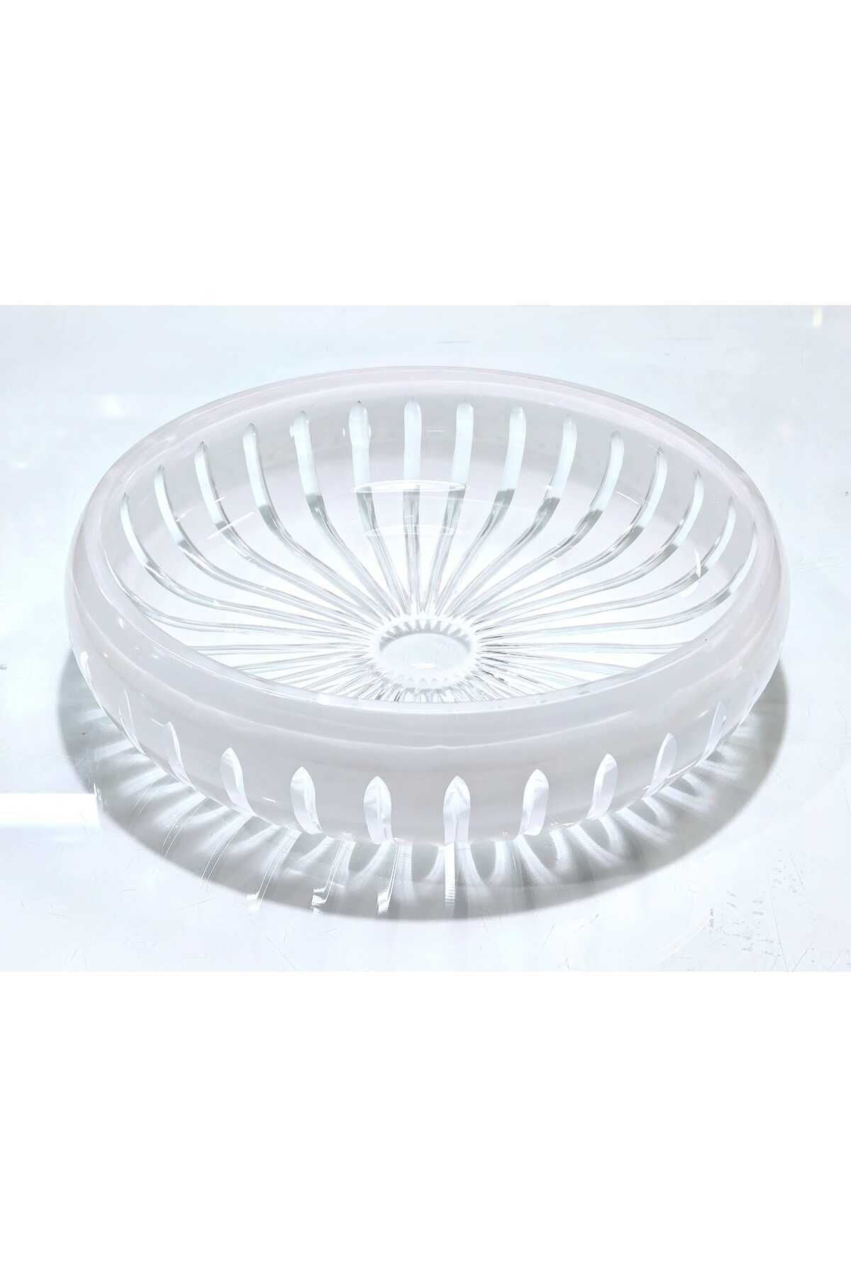 El YapımıKesme Kristal Vertical Desen 28 Cm Dekoratif Sunumluk Sofra Sunum Kasesi Ürün ikincil görseli