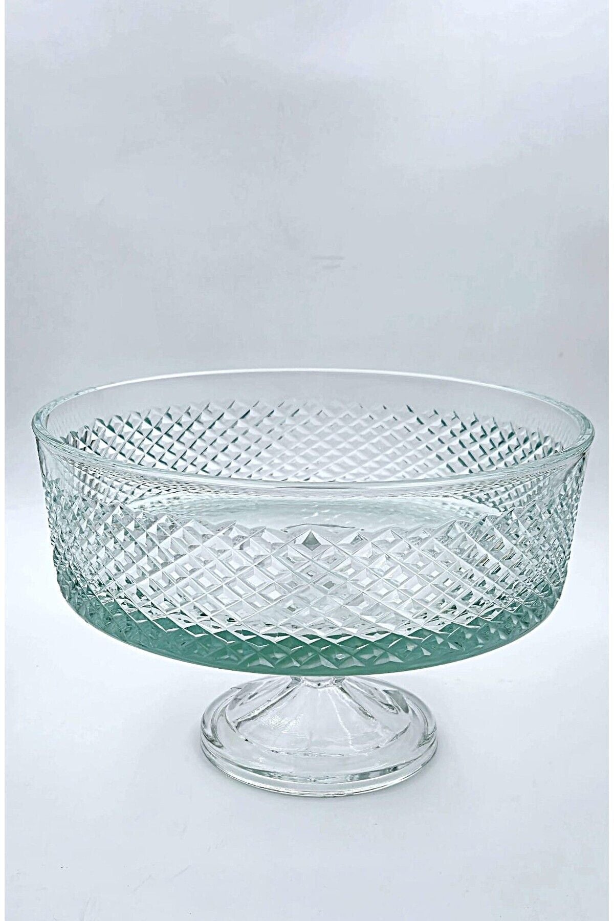 KESME KRİSTAL EL İŞÇİLİĞİ AYAKLI 25 CM KASE KARİZMA