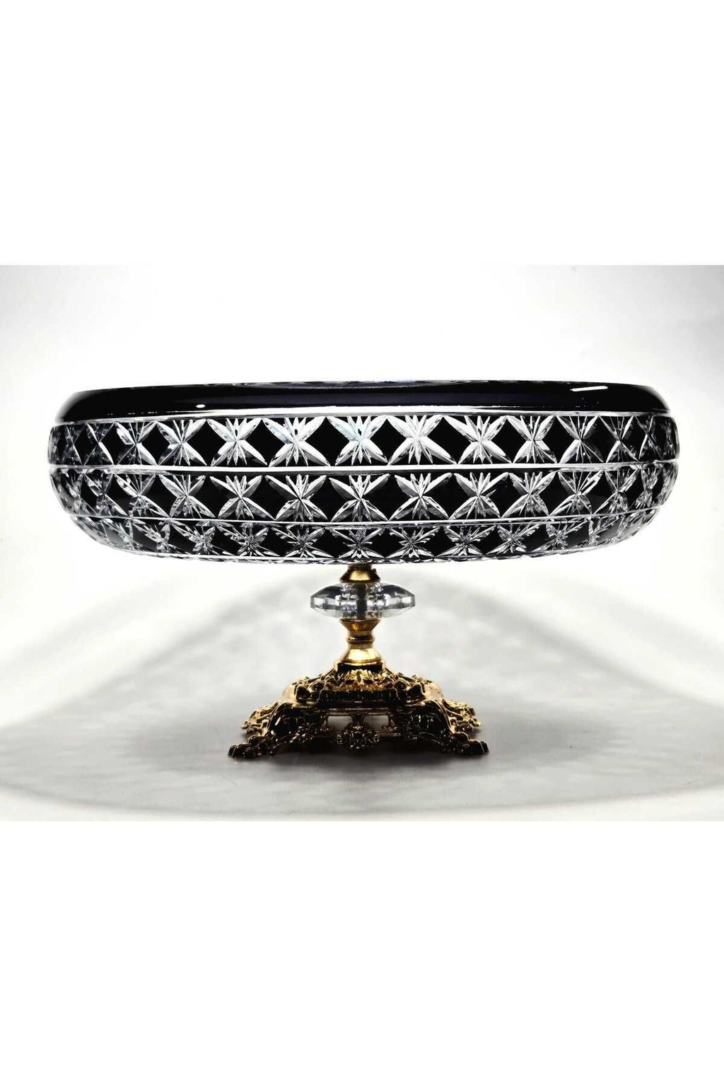 El Yapımı Kristal Desenli 28 Cm Dekoratif Sunumluk Sofra Sunum Kasesi