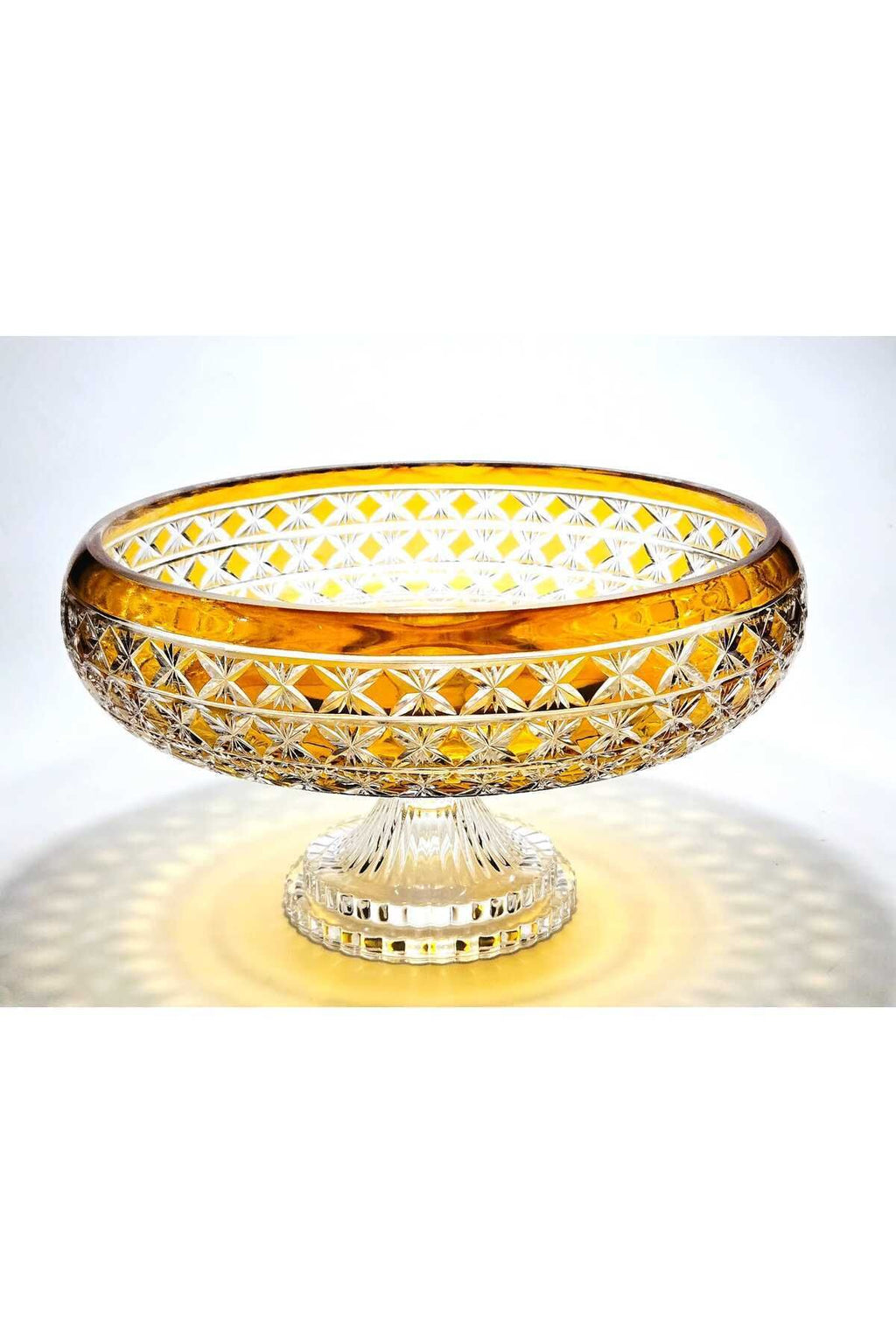 El Yapımı Kristal Desenli 28 Cm Dekoratif Sunumluk Sofra Sunum Kasesi