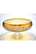 El Yapımı Kristal Desenli 28 Cm Dekoratif Sunumluk Sofra Sunum Kasesi