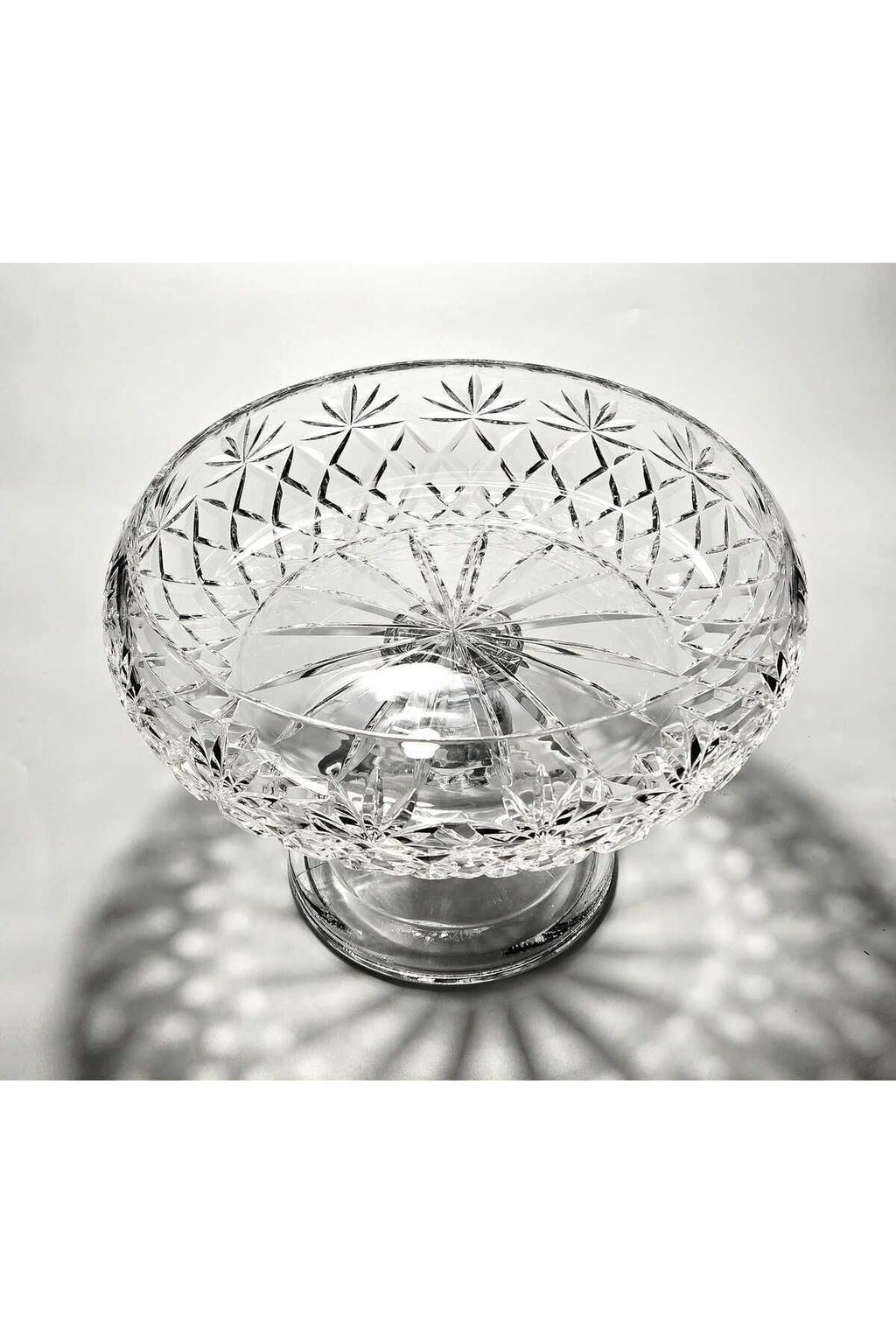 El Yapımı Kristal Palm Desenli 28 Cm Dekoratif Sunumluk Kase