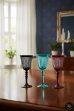 Kristal 3 Parça Yaprak Desenli Ayaklı Bardak 270ml Paşabahçe