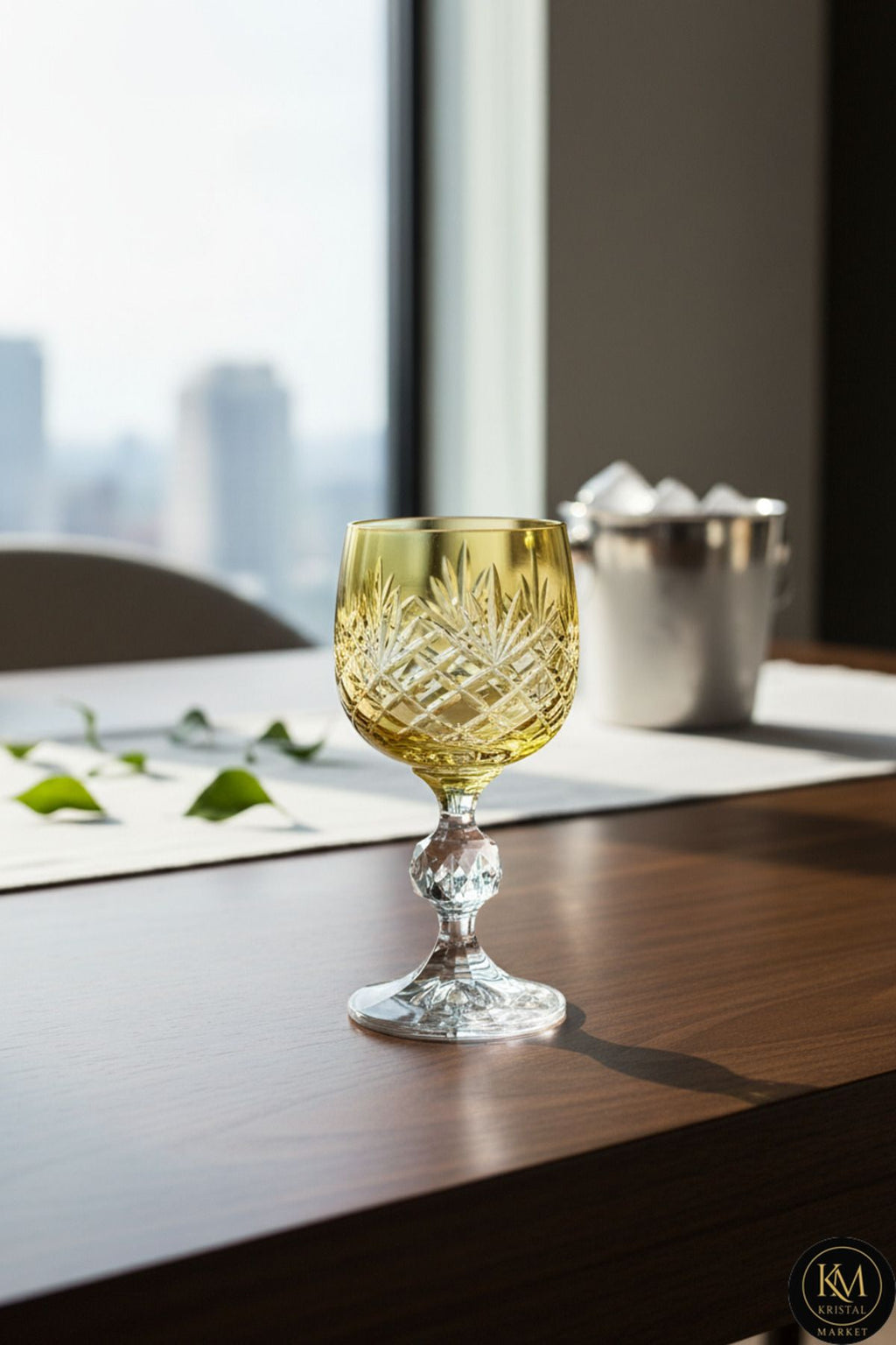 Bohemia Kristal Püskül Desenli Kristal Ayaklvıkahve Yanı Lüks Bardakv150ml