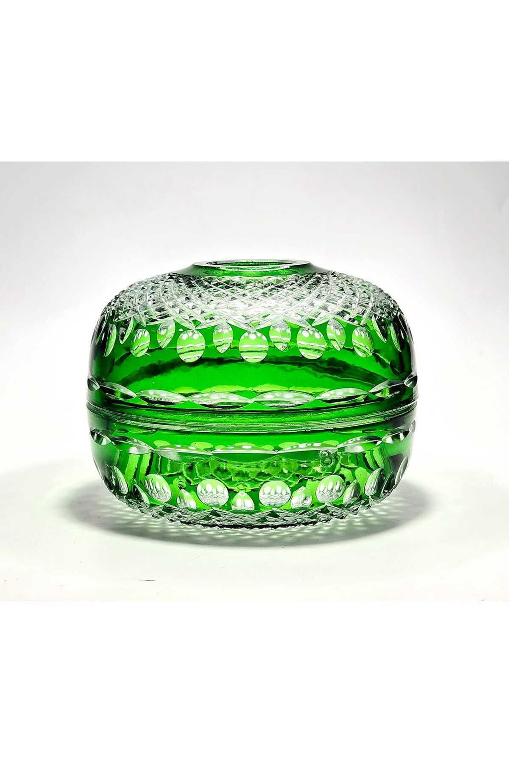 El Yapımı Kesme Kristal Royal Desen Dekoratif Sunumluk Kapalı Peçetelik Mumluk