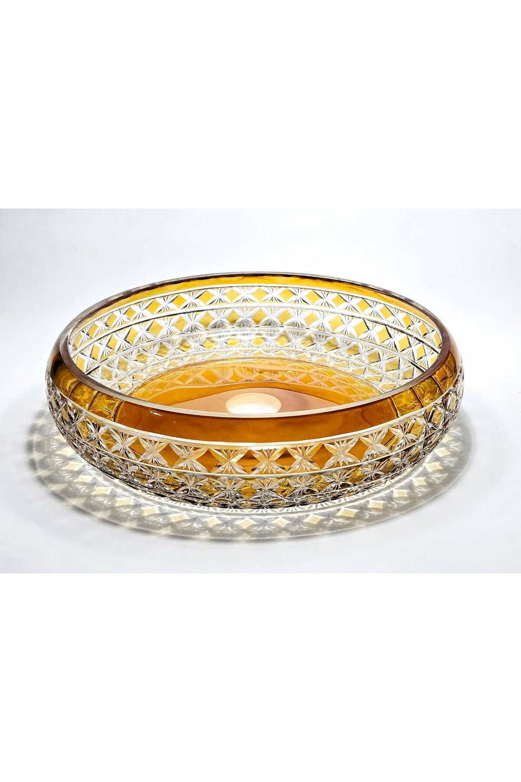 El Yapımı Kristal Desenli 28 Cm Dekoratif Sunumluk Sofra Sunum Kasesi