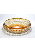 El Yapımı Kristal Desenli 28 Cm Dekoratif Sunumluk Sofra Sunum Kasesi