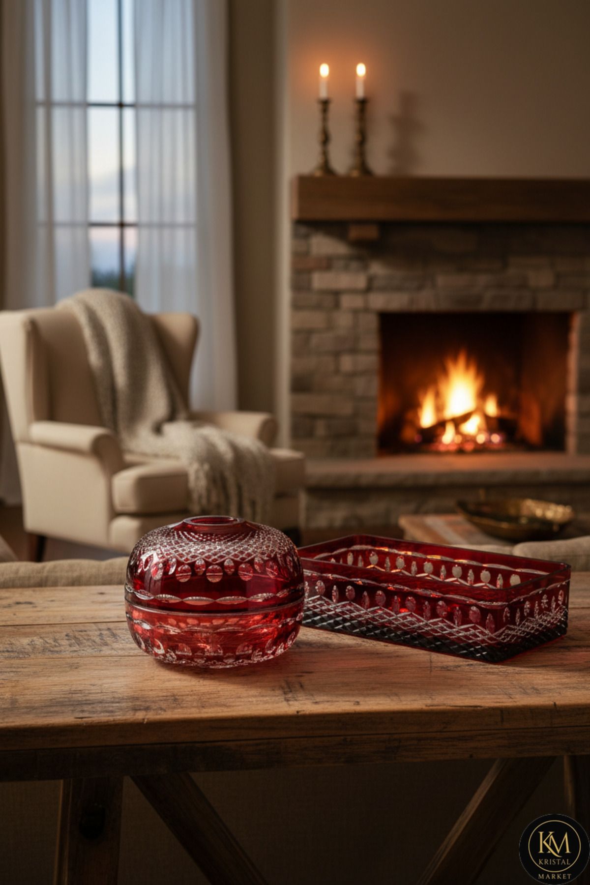 Kristal Dekor 2'li Sofra Seti Ürün ana görseli