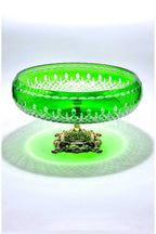 KRİSTAL KESME GOLD AYAK YEŞİL KASE