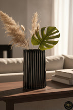 Roma vertical desen füme Lüks kesme kristal özel vazo