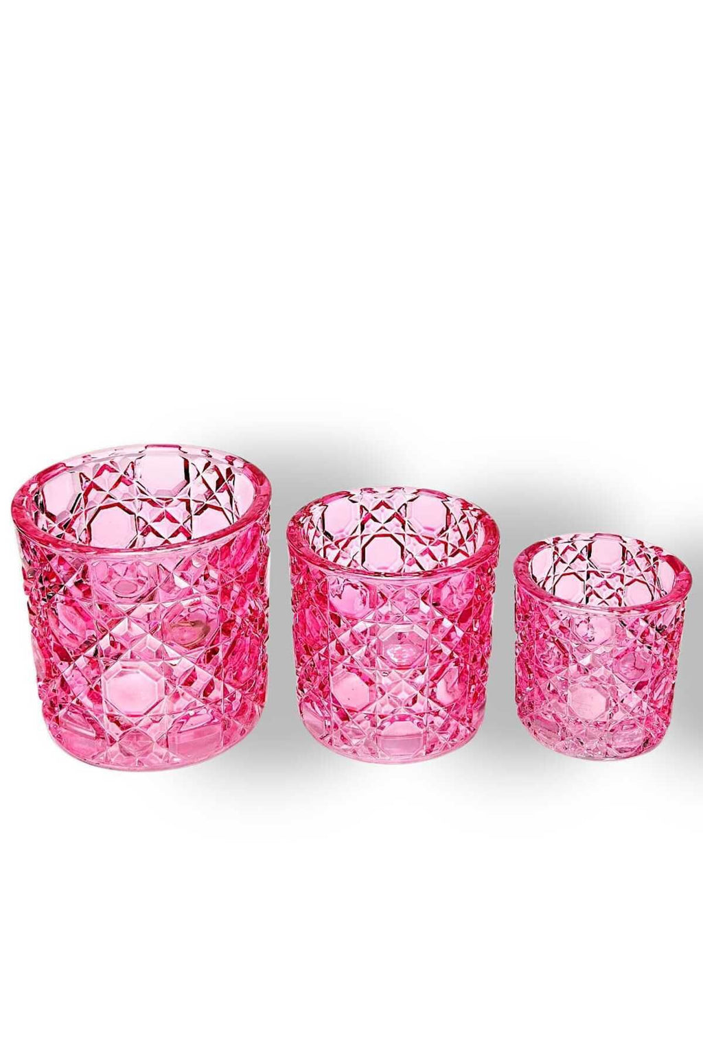 El Yapımı Kristal Mumluk Takımı 3'lü