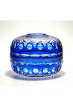 El Yapımı Kesme Kristal Royal Desen Dekoratif Sunumluk Kapalı Peçetelik Mumluk