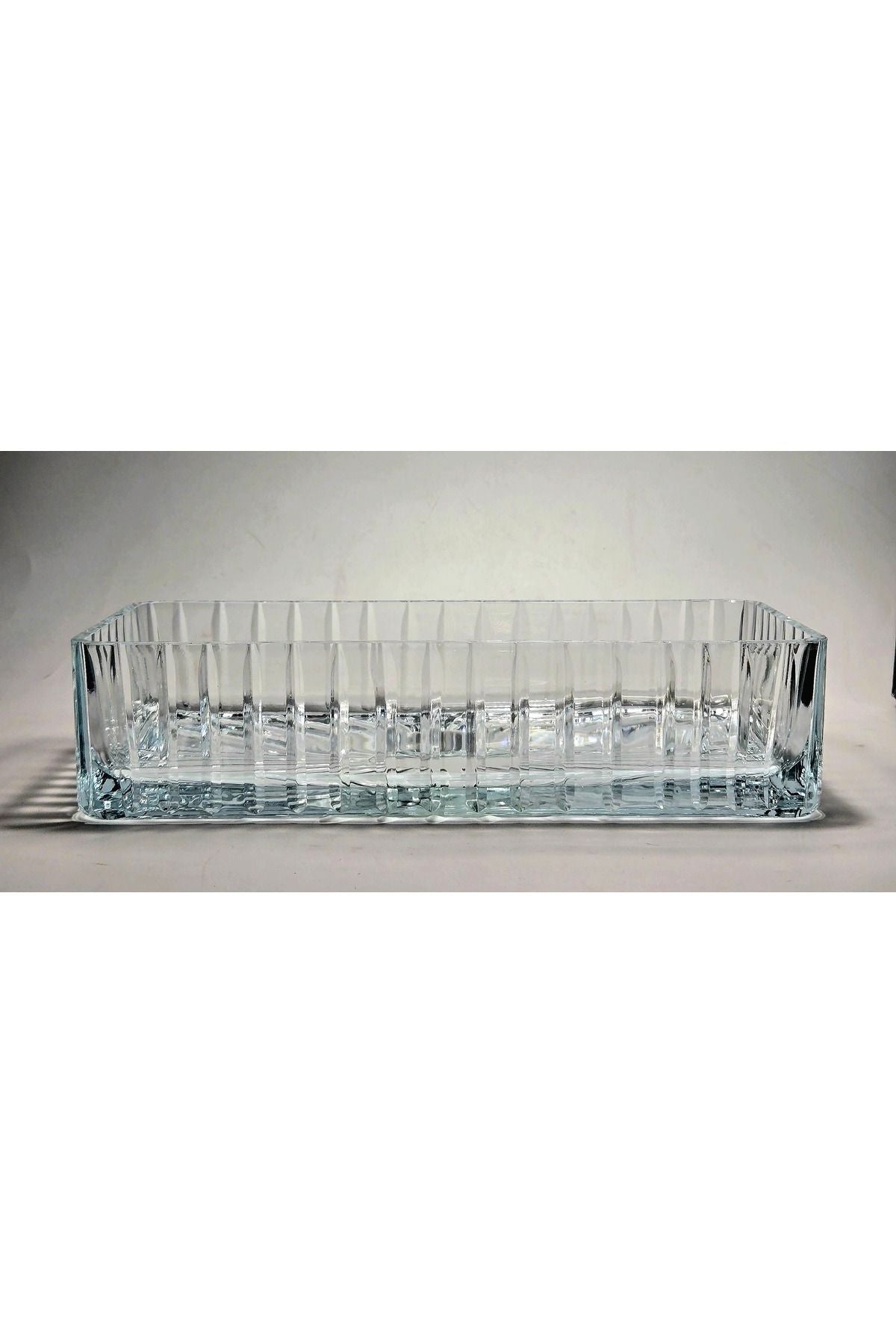 El Yapımı Kristal Vertical Kesim Batom Dekoratif Sunumluk Kase Ürün ikincil görseli